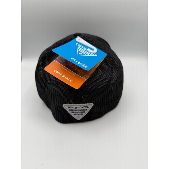 NEW Columbia PFG Flex Fit Mesh Fishing Ball Cap Black OSFM Flag Graphic - Picture 7 of 9